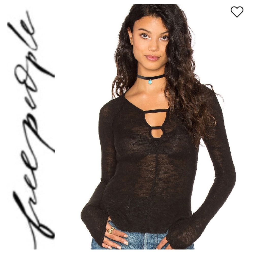 FREE PEOPLE BAE BAE SHEER LAYERING TOP SMALL